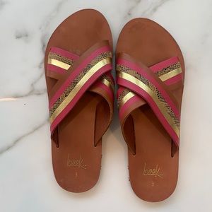 Beek slide on sandals